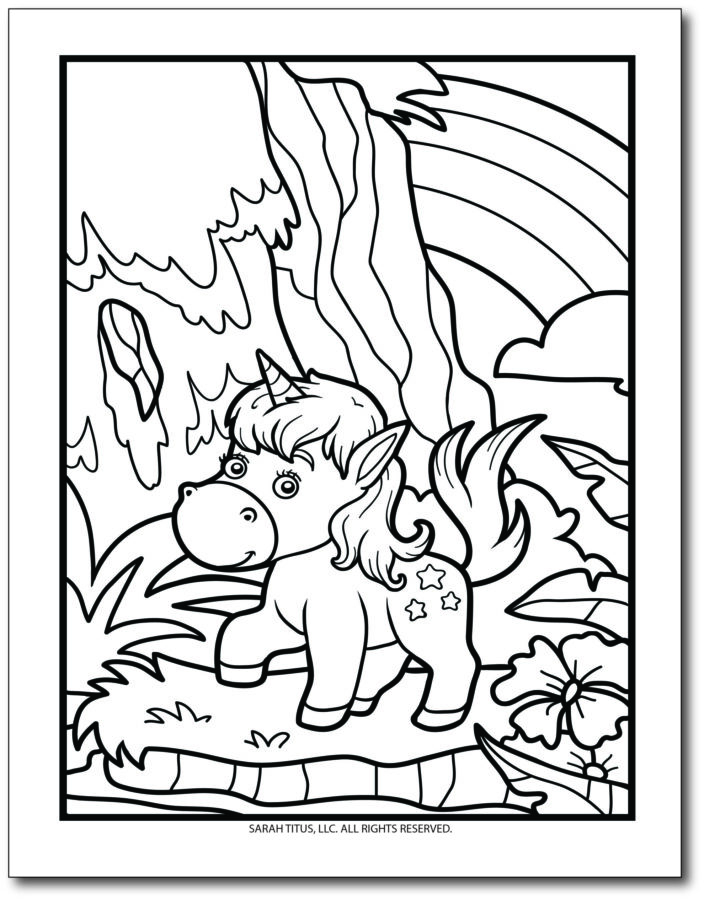 Unicorn Coloring Sheet