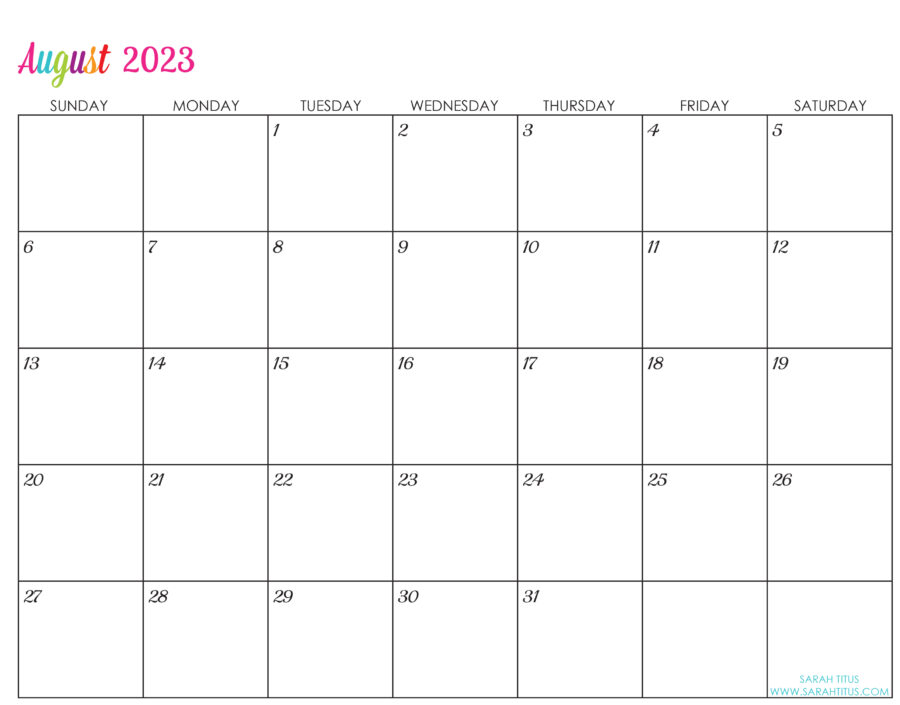 Customized Editable 2023 Free Printable Calendars My Blog