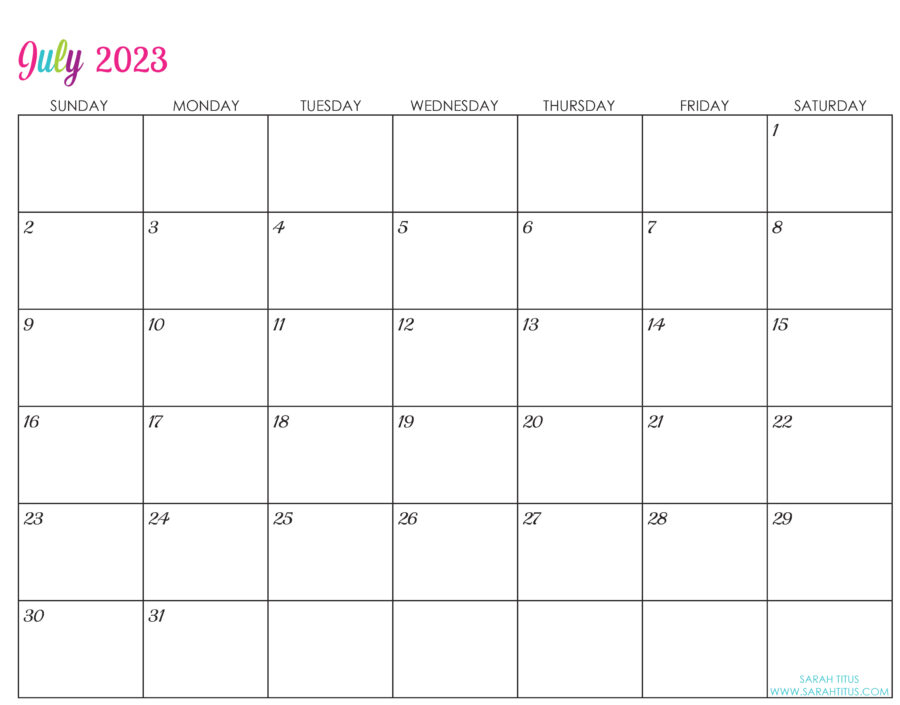 Custom Editable 2023 Free Printable Calendars - Use them for menu planning, homeschooling, blogging, or just to organize your life.