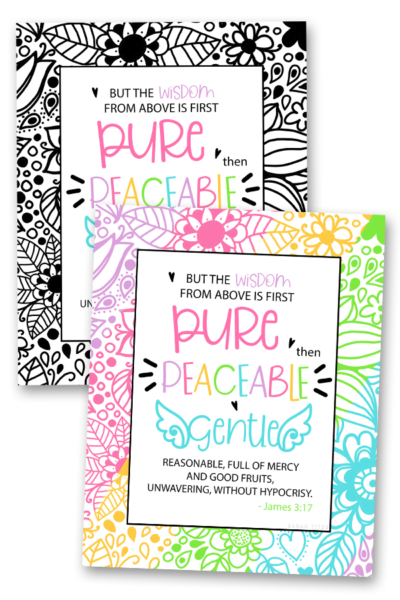 Gorgeous Wall Art James Bible Verse Printables For You - Color and Black and White
