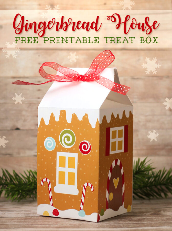 Gingerbread Treat Box Free Printable