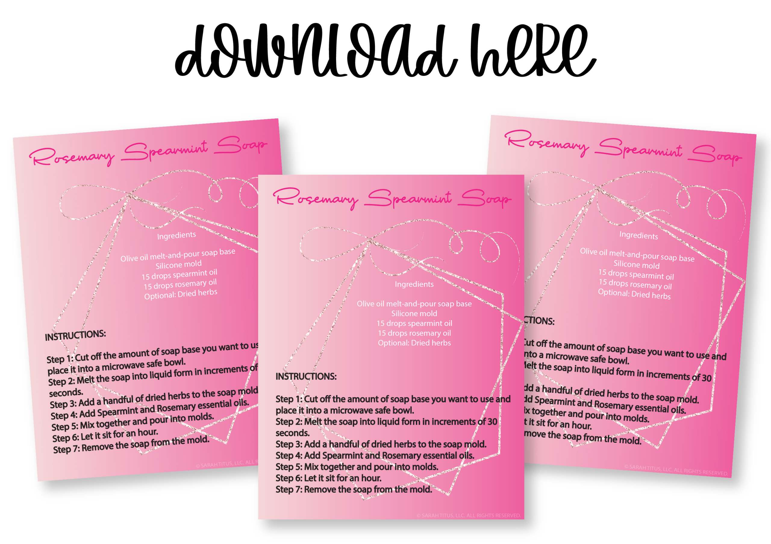 Rosemary Spearmint Soap Recipe PDF