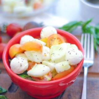 Cucumber and Tomato Caprese Salad