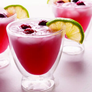 Cranberry and Lime Kid Friendly Spritzer