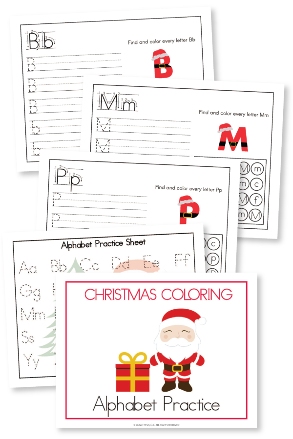 Christmas Coloring Alphabet Practice-01