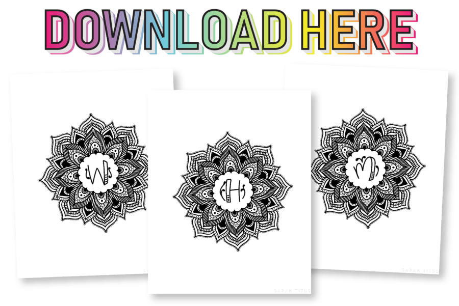 Free Coloring Monogram Letter Printables To Download