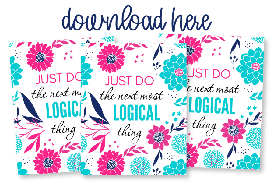 Just Do the Next, Most Logical Thing Wall Art Printable 