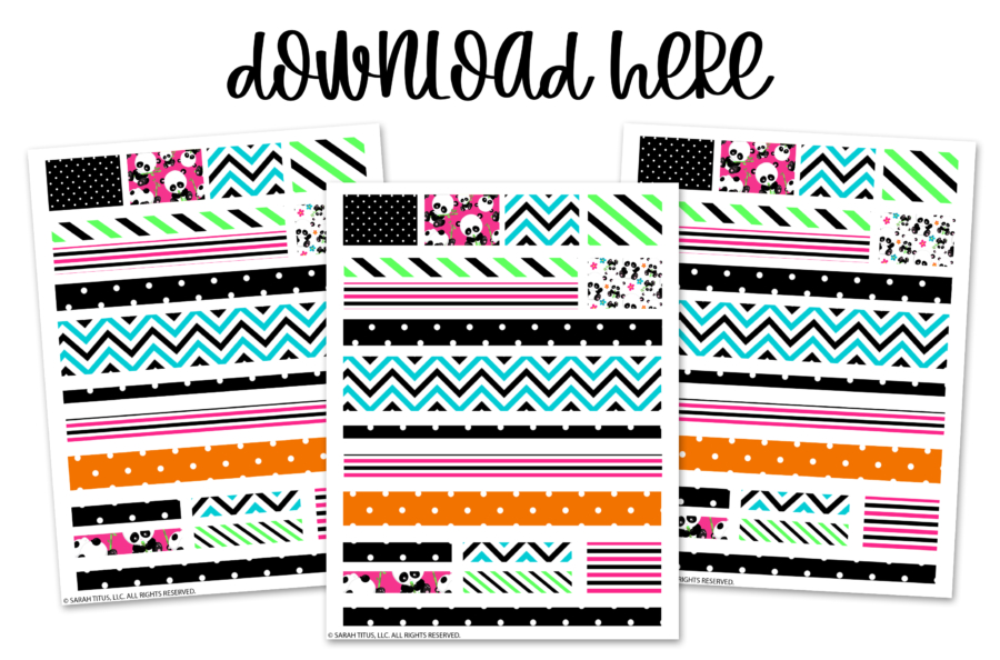 Cutest Panda Art Free Printable Stickers For Planners