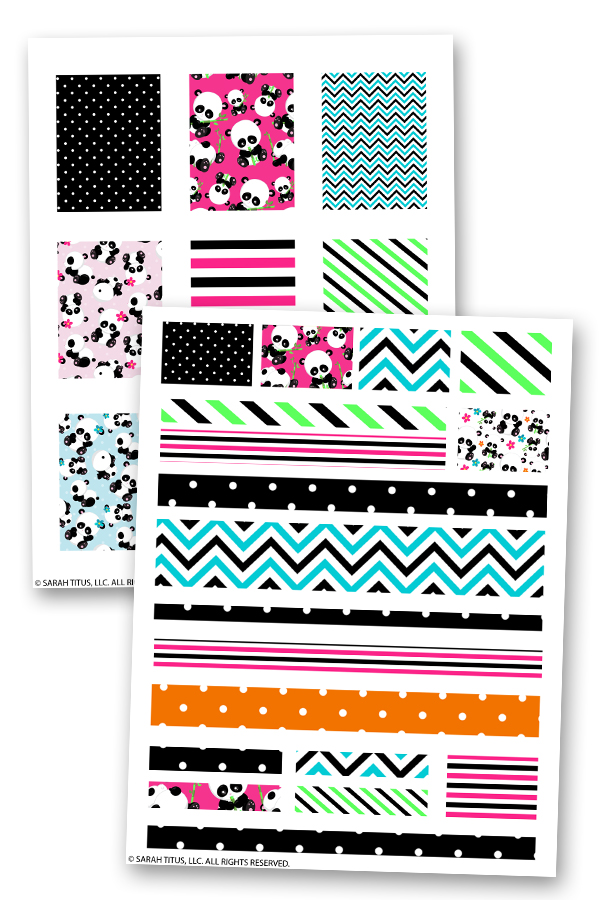 Cutest Panda Art Free Printable Stickers For Planners
