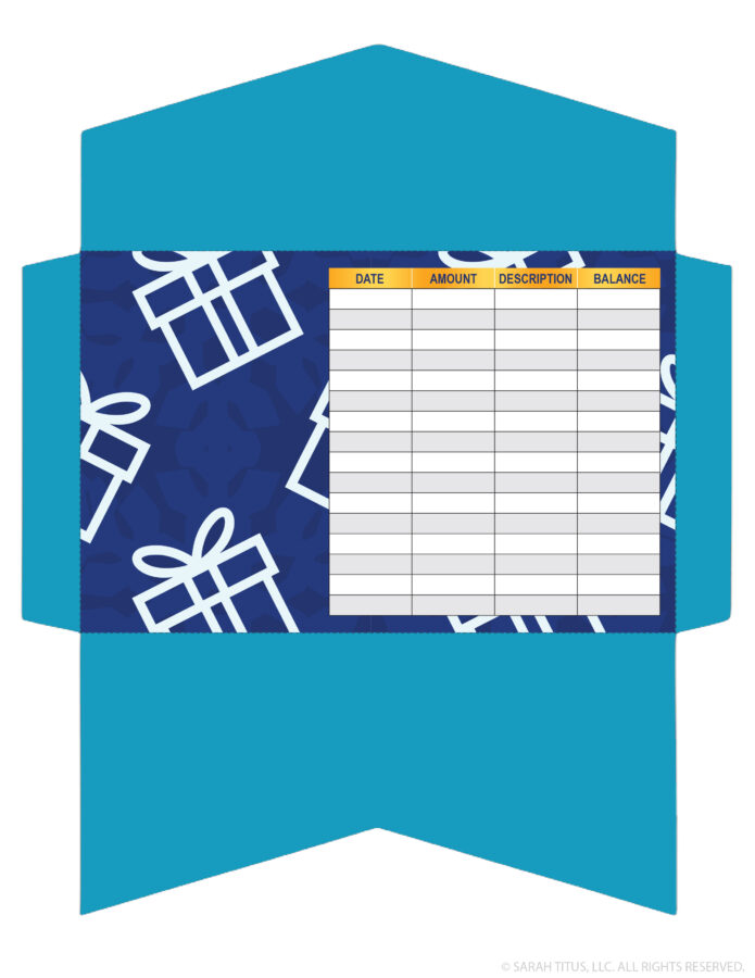 CASH ENVELOPE TEMPLATE - PRESENTS