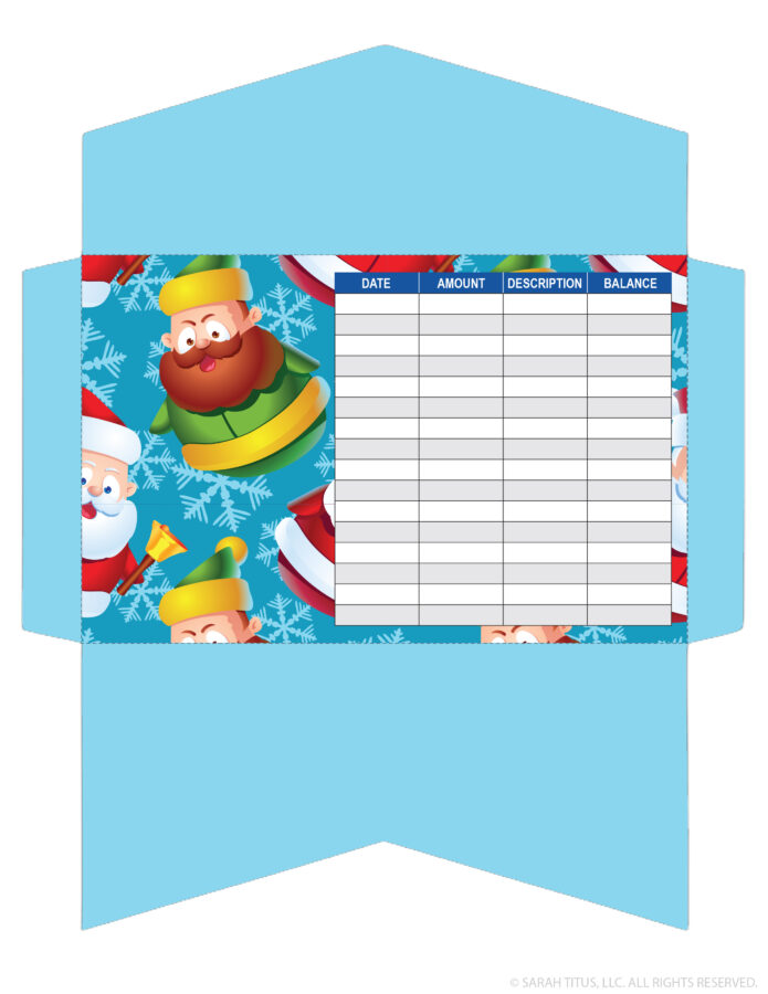 CASH ENVELOPE TEMPLATE - SANTA