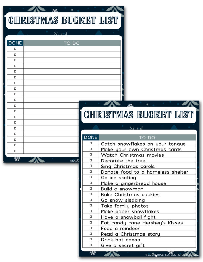 Christmas Bucket List