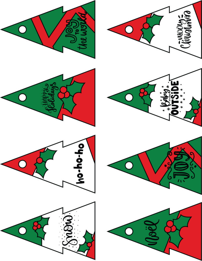 Christmas Tree Shaped Gift Tags