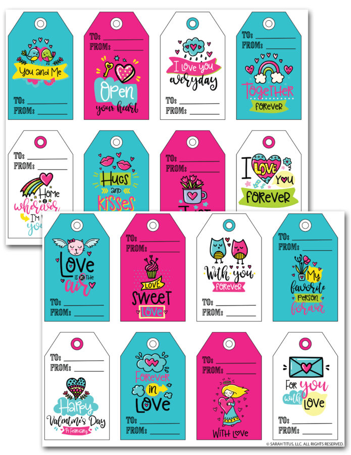 Cute Valentine's Day Gift Tags
