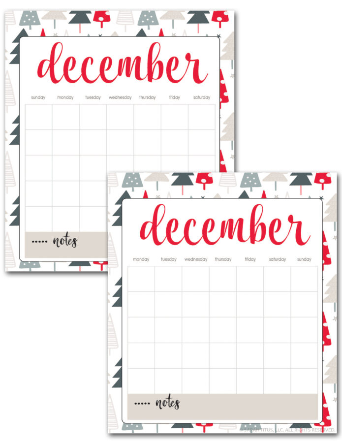 December Calendars