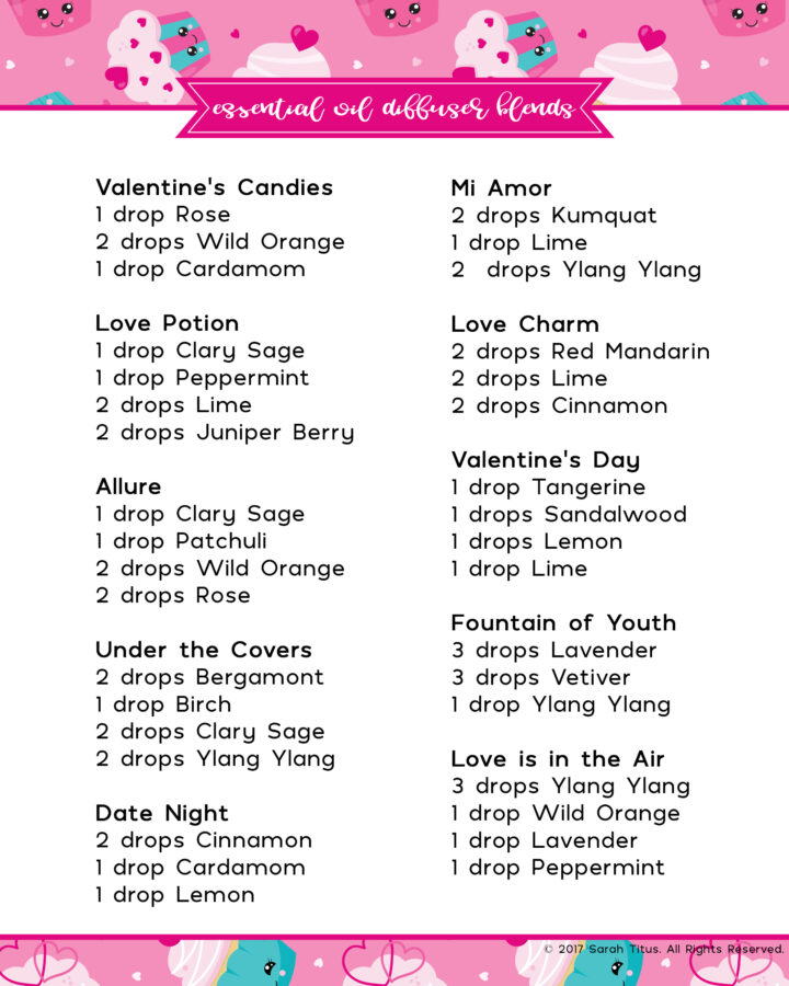 Valentine's Day Essential Oil Diffuser Blends