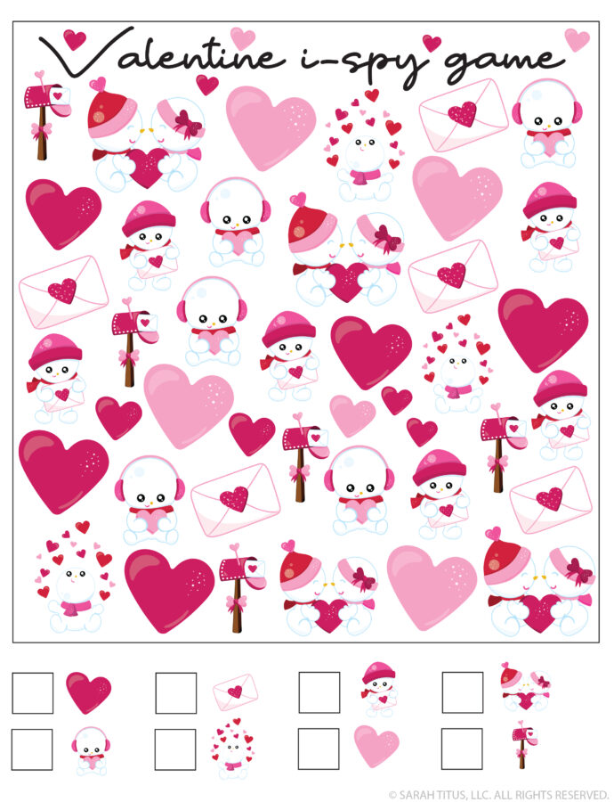 Valentine's Day I-Spy Game for Kids