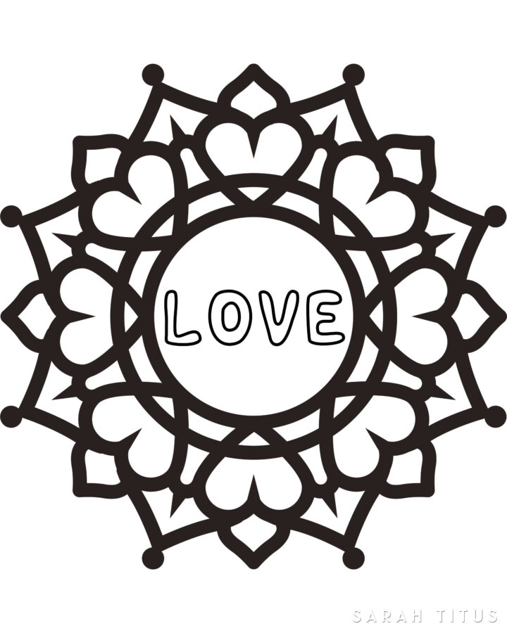 Love Coloring Page