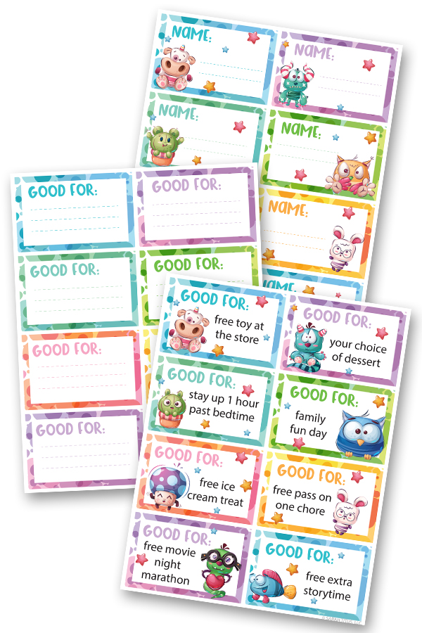 Monster Reward Coupons and Book Tags