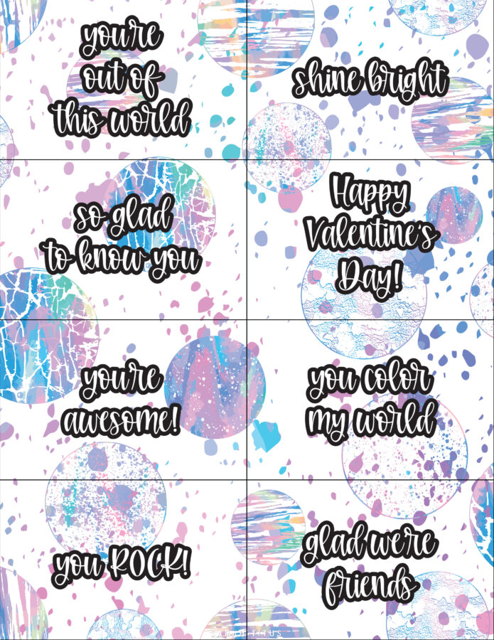 Out of This World Colorful Vday Cards