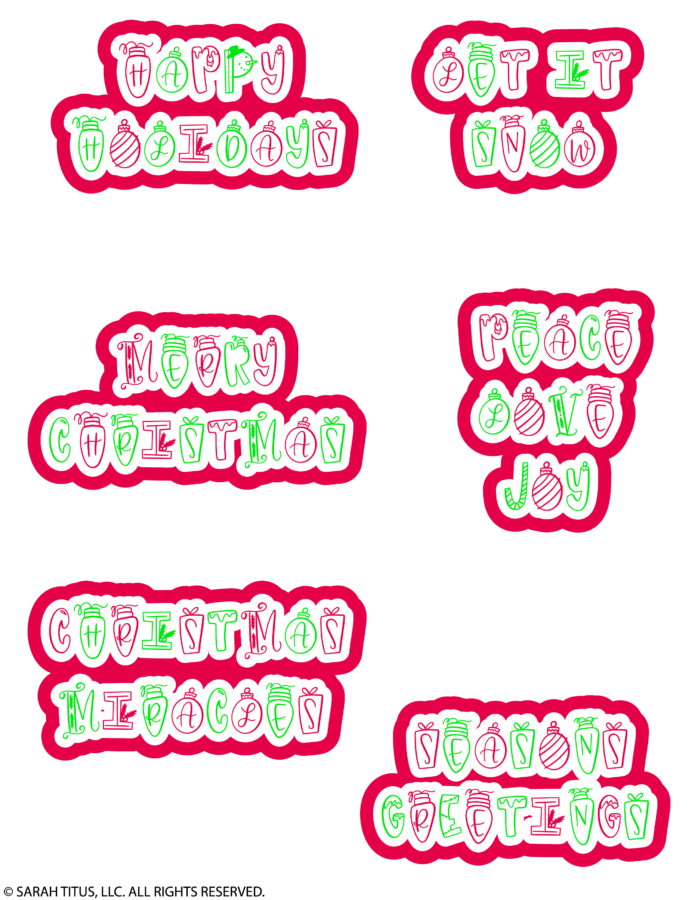 Christmas Holiday Planner Stickers