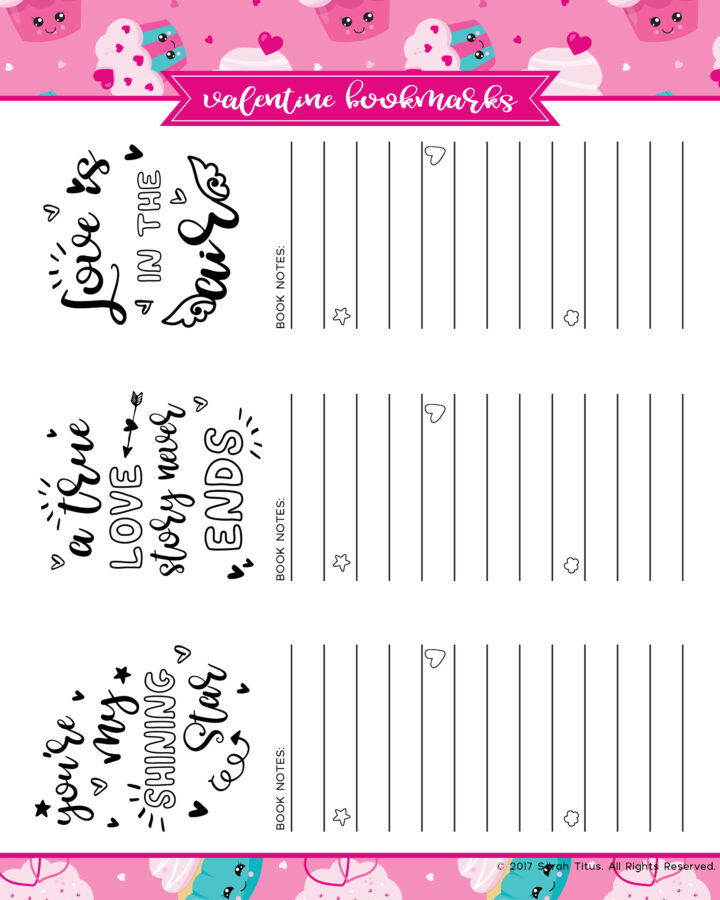 Valentine Bookmarks