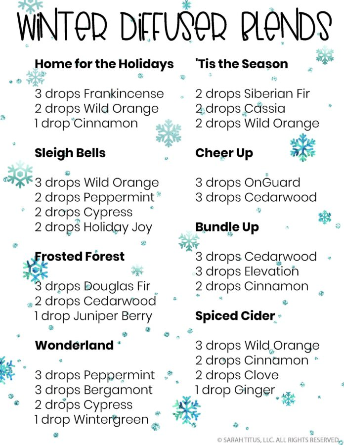 Winter Diffuser Blends