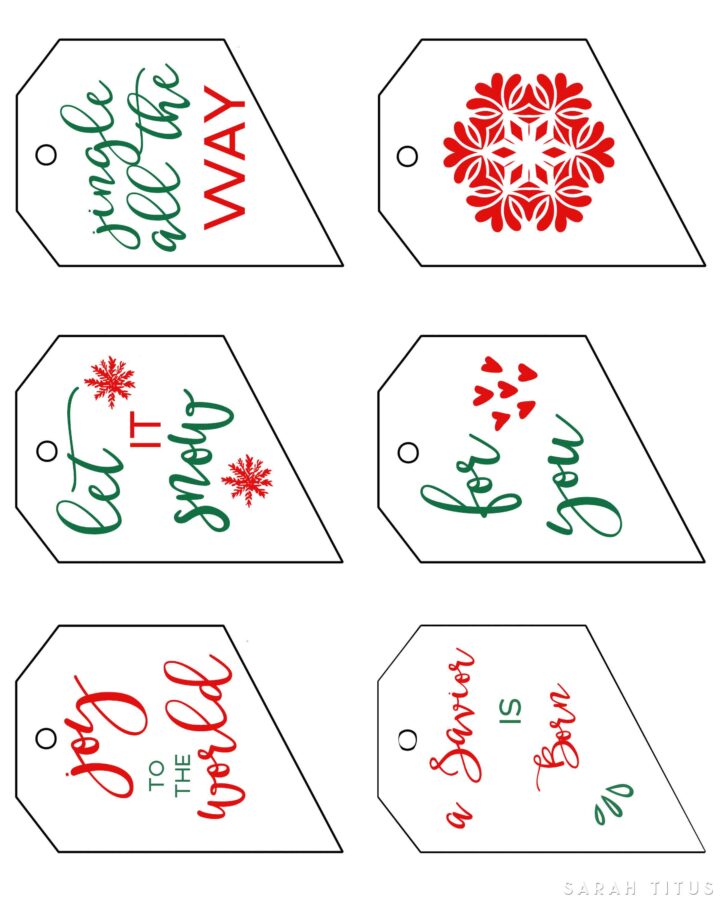 Xmas Gift Tags Tops