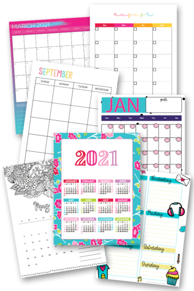Beautiful Artwork 2021 Printable Calendars For Free