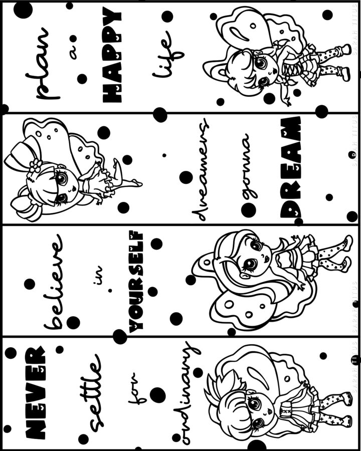 Fairies Free Printable Bookmarks to Color