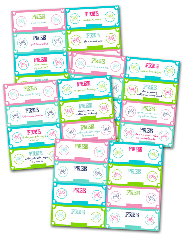Kids to Parent Gift Coupons for Valentine's Day