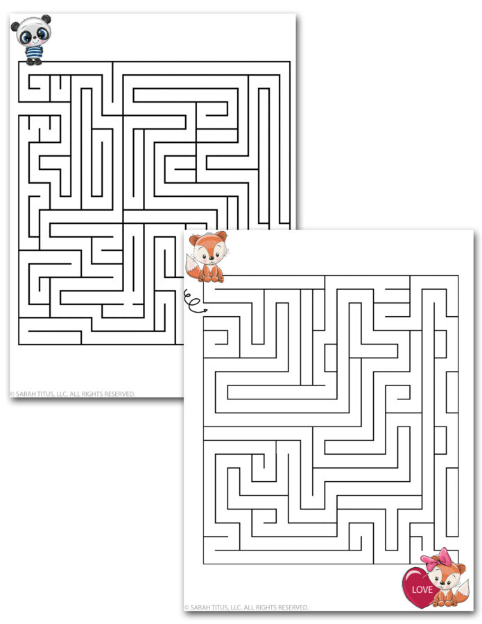 Valentine's Day Mazes