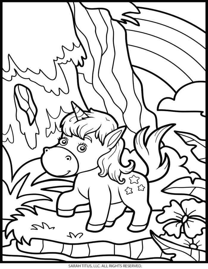 Unicorn Coloring Sheet