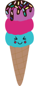 3 Scoop Ice Cream with Sprinkles