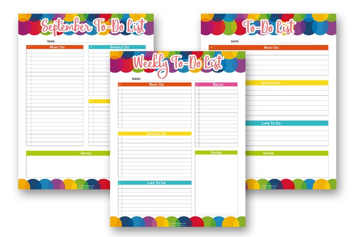 Undated Daily Planner Monthly Weekly and Blank To Do Lists