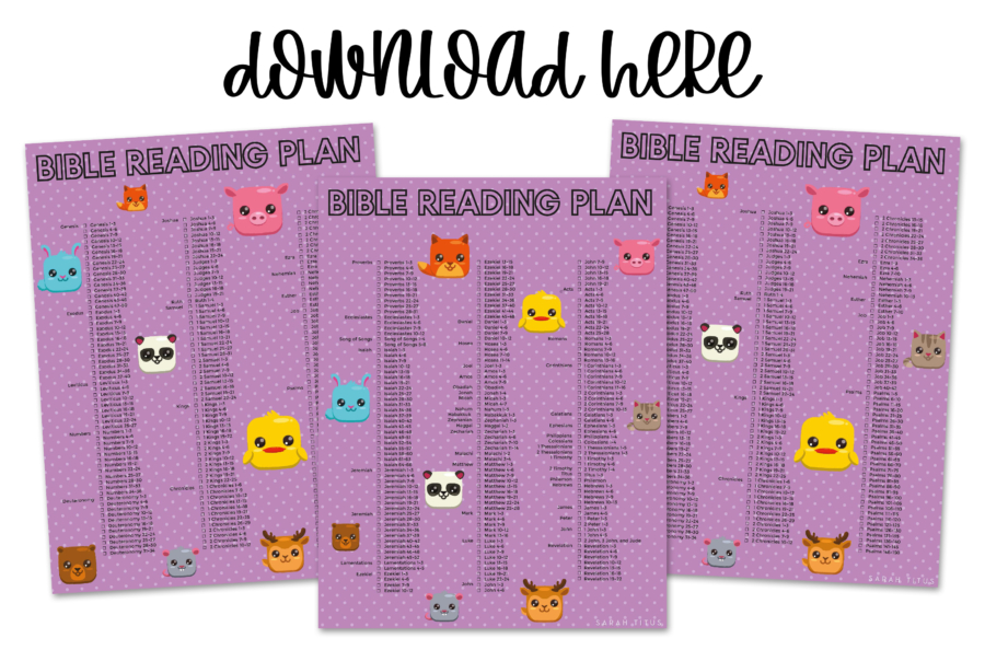 Animals for Girls Bible Reading Plan
