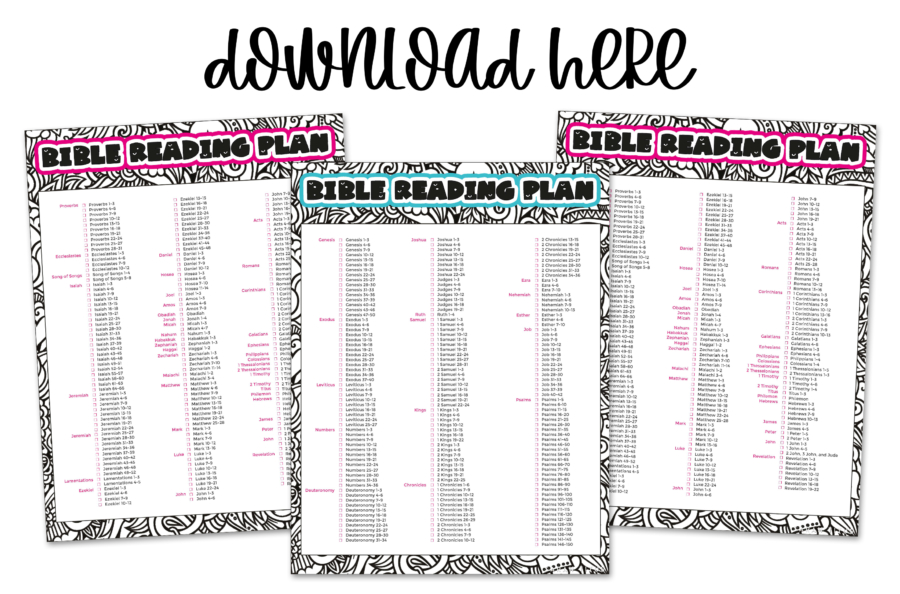 Coloring Bible Reading Plan