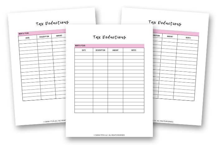 Small Business Planner - Tax Deductions