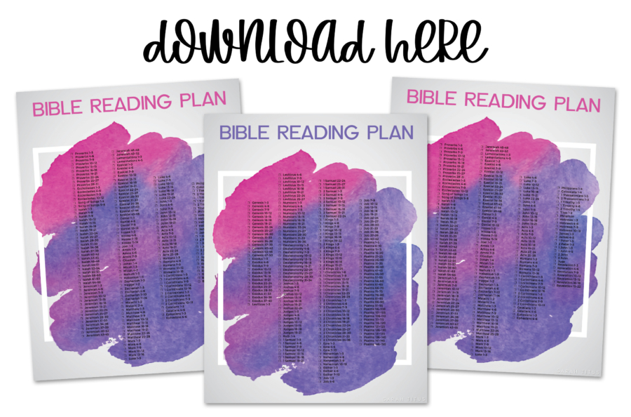 Watercolor Bible Reading Plan