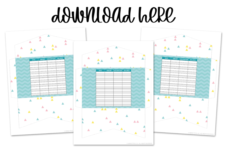 Beautiful Teal Art Cash Envelope Printables For Budgeting - Chevron