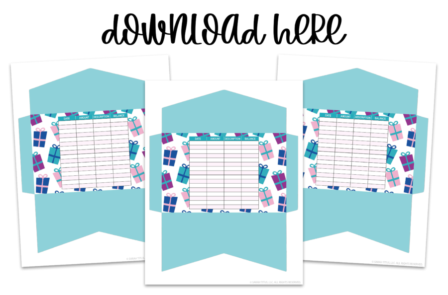 Beautiful Teal Art Cash Envelope Printables For Budgeting - Presents