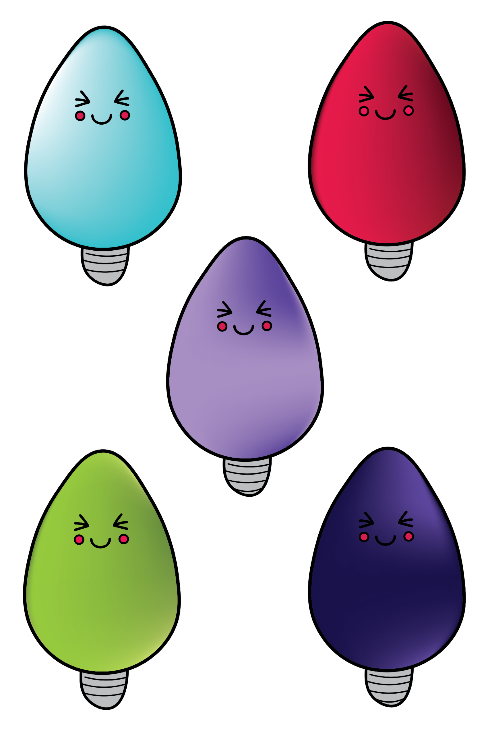Christmas Light Bulb Clipart