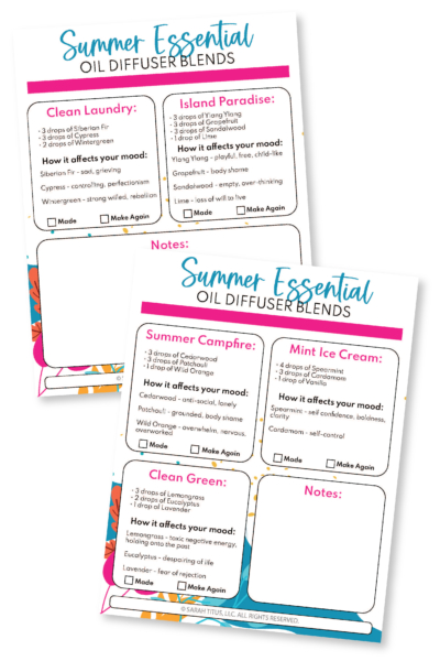 Summer Essential Oil Blends and Moods