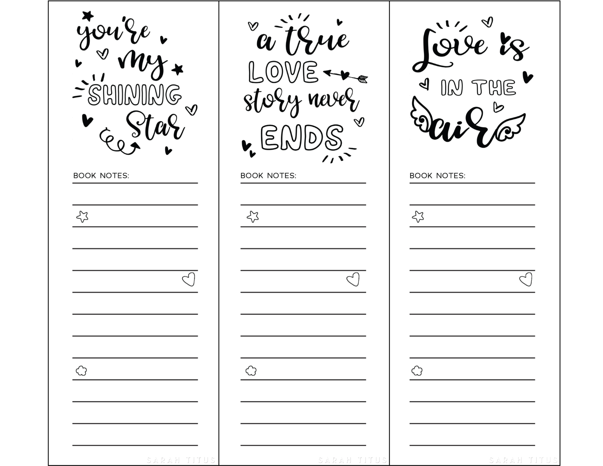 Free Printable Bookmarks (300+ Cute Coloring Designs for Kids, Teens ...