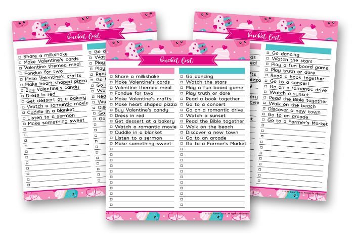 Valentine's Day Binder - Bucket List