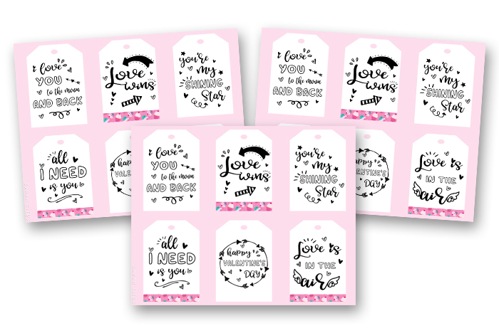 Valentine's Day Binder - Gift Tags