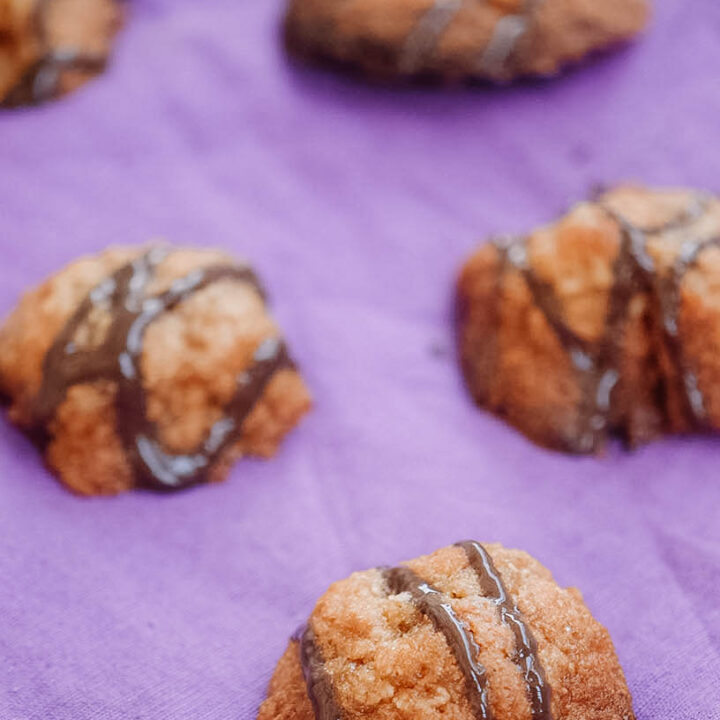 Chocolate Drizzled Macaroons