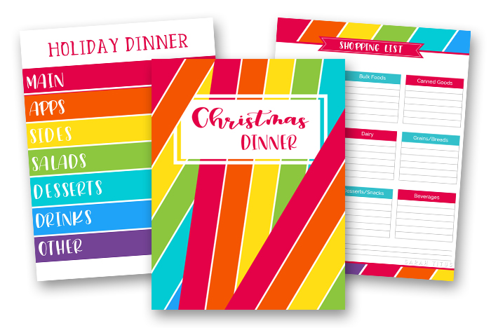 Christmas Binder - Christmas Dinner Plans