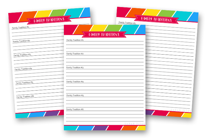 Christmas Binder - Family Traditions