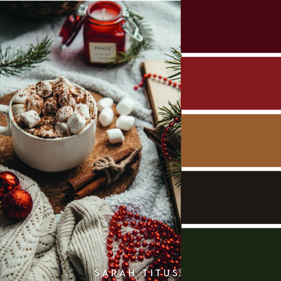 Looking for some color scheme inspiration with a festive twist? These 25 Christmas color palettes are perfect for color combination ideas this Holiday season!